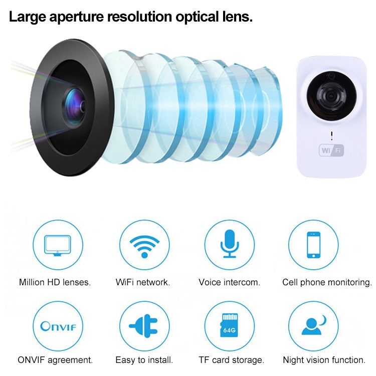 JD-C8310-S1 1.0MP Two-Way Audio Smart Wireless Wifi IP Camera, Support Motion Detection & Infrared Night Vision by bashfashion