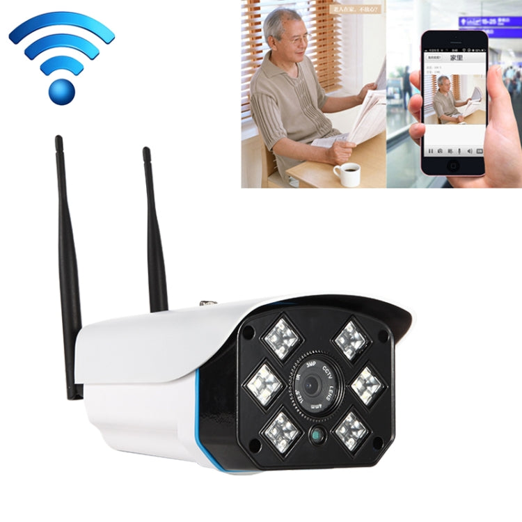 J-06 Indoor and Outdoor 1.0MP Wireless Wifi IP IR Camera, Support Infrared Night Vision / Motion Detection / TF Card (64GB Max), IR Distance: 50m by bashfashion