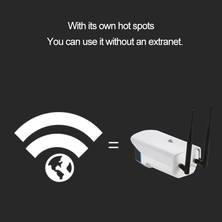 J-06 Indoor and Outdoor 1.0MP Wireless Wifi IP IR Camera, Support Infrared Night Vision / Motion Detection / TF Card (64GB Max), IR Distance: 50m by bashfashion
