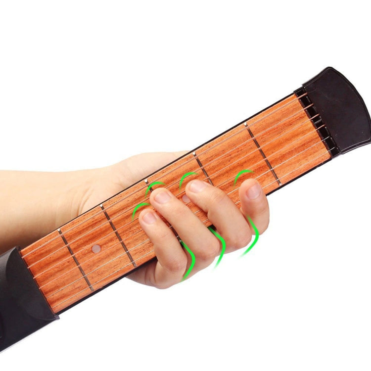 6 Fret Portable Pocket Guitar Practice Tool Gadget for Beginner Chord Fingering Practice Tool by bashfashion