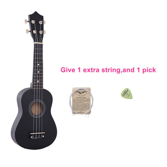 HM100 21 inch Basswood Ukulele Children Musical Enlightenment Instrument(Black) by bashfashion