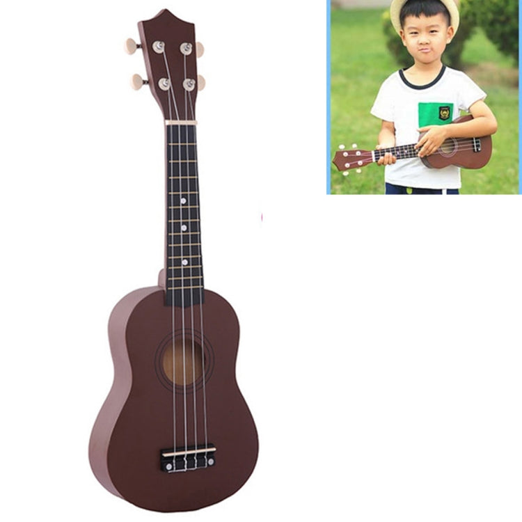 HM100 21 inch Basswood Ukulele Children Musical Enlightenment Instrument(Coffee) by bashfashion