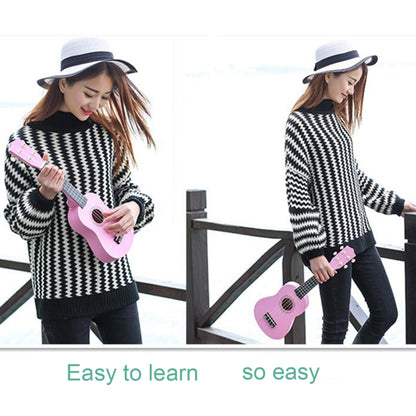 HM100 21 inch Basswood Ukulele Children Musical Enlightenment Instrument(White) by bashfashion