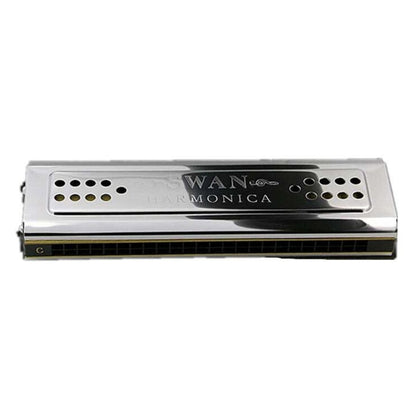 Swan SW24-12A 24-holes Double-sided Harmonica Beginner Polyphony Box Adult Children Beginners Performance by bashfashion