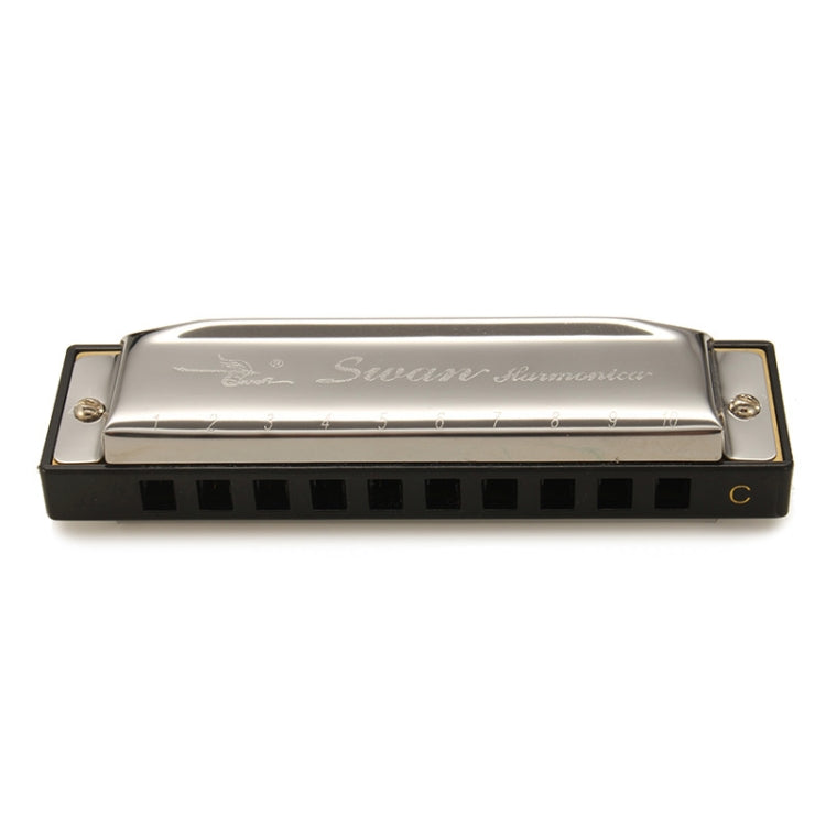 Swan SW1020-7 10 Holes Diatonic Blues Harp Harmonica Adult Student Children Beginner Instruments by bashfashion