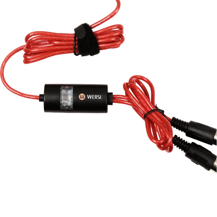 WERSI UM-18 USB MIDI Cable MidiPort Midi Cable Electric Piano Electronic Drum Music Editing Line, Length: 2m(Red) by bashfashion