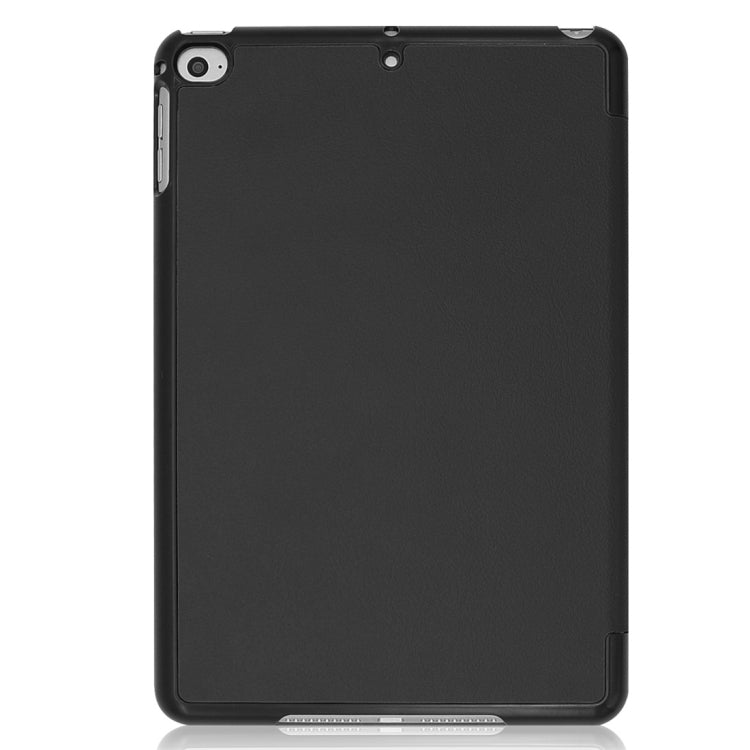 Custer Texture Horizontal Flip Smart PU Leather Case for iPad Mini 4 / Mini 5, with Sleep / Wake-up Function & Three-folding Holder (Black) by bashfashion