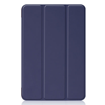 Custer Texture Horizontal Flip Smart PU Leather Case for iPad Mini 4 / Mini 5, with Sleep / Wake-up Function & Three-folding Holder (Blue) by bashfashion