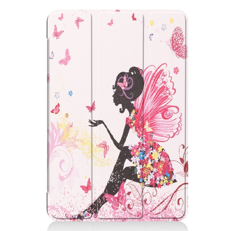 Fairy Girl Pattern Custer Texture Horizontal Flip PU Leather Case for iPad Mini 2019 / Mini 4 , with Three-folding Holder & Sleep / Wake-up Function by bashfashion