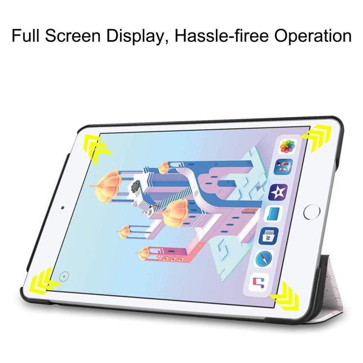 Fairy Girl Pattern Custer Texture Horizontal Flip PU Leather Case for iPad Mini 2019 / Mini 4 , with Three-folding Holder & Sleep / Wake-up Function by bashfashion