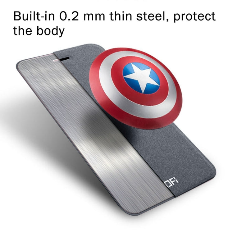 MOFI for Smartisan T2 Crazy Horse Texture Horizontal Flip Leather Case with Holder(Grey) by MOFI