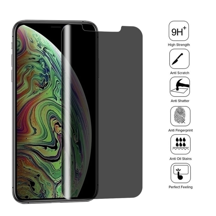 For iPhone XS Max 0.4mm 9H Surface Hardness 180 Degree Privacy Anti Glare Screen Protector by bashfashion