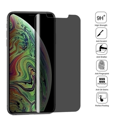 For iPhone XS Max 0.4mm 9H Surface Hardness 180 Degree Privacy Anti Glare Screen Protector by bashfashion