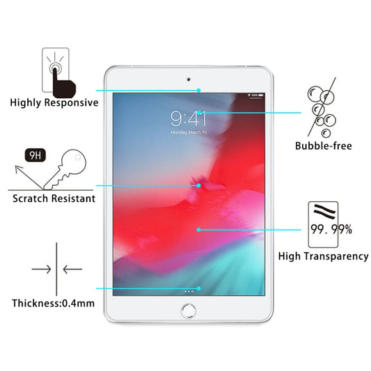 0.4mm 9H Surface Hardness Explosion-proof Tempered Glass Film for iPad mini 5 2019 by bashfashion
