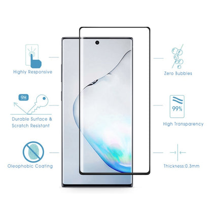 For Galaxy Note 10+ 3D Curved Edge Glue Curved Full Screen Tempered Glass Film, Fingerprint Unlock Is Supported(Transparent) by bashfashion