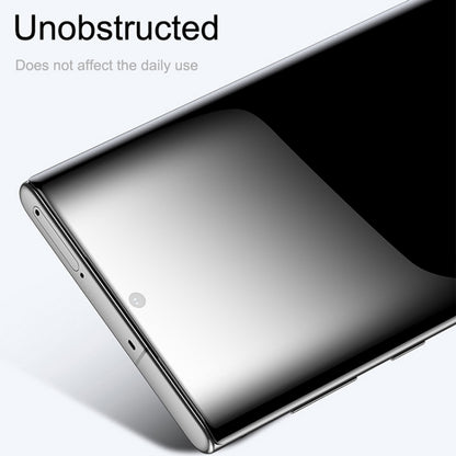 For Galaxy Note 10 0.3mm 9H Surface Hardness 3D Privacy Curved Edge Glue Curved Full Screen Tempered Glass Film, Fingerprint Unlock Is Not Supported (Black) by bashfashion
