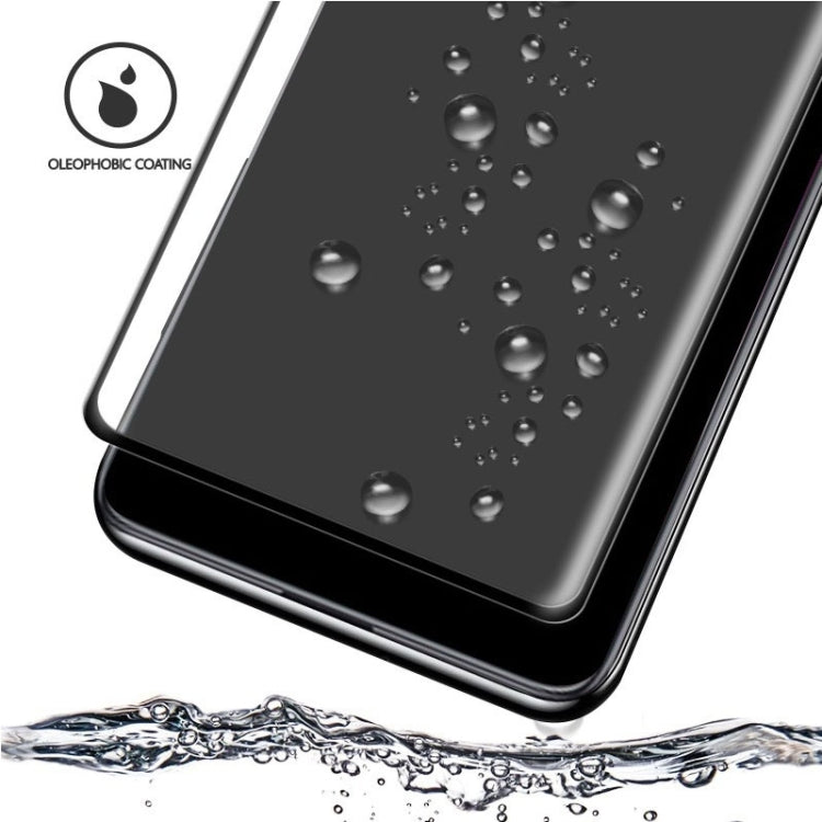 For Galaxy Note 10 0.3mm 9H Surface Hardness 3D Privacy Curved Edge Glue Curved Full Screen Tempered Glass Film, Fingerprint Unlock Is Not Supported (Black) by bashfashion