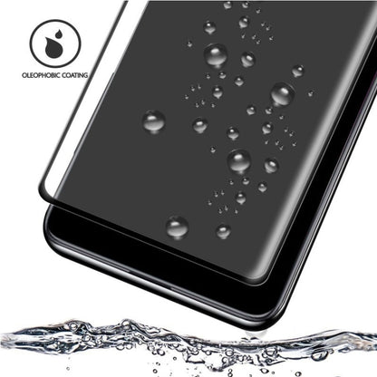 For Galaxy Note 10 0.3mm 9H Surface Hardness 3D Privacy Curved Edge Glue Curved Full Screen Tempered Glass Film, Fingerprint Unlock Is Not Supported (Black) by bashfashion