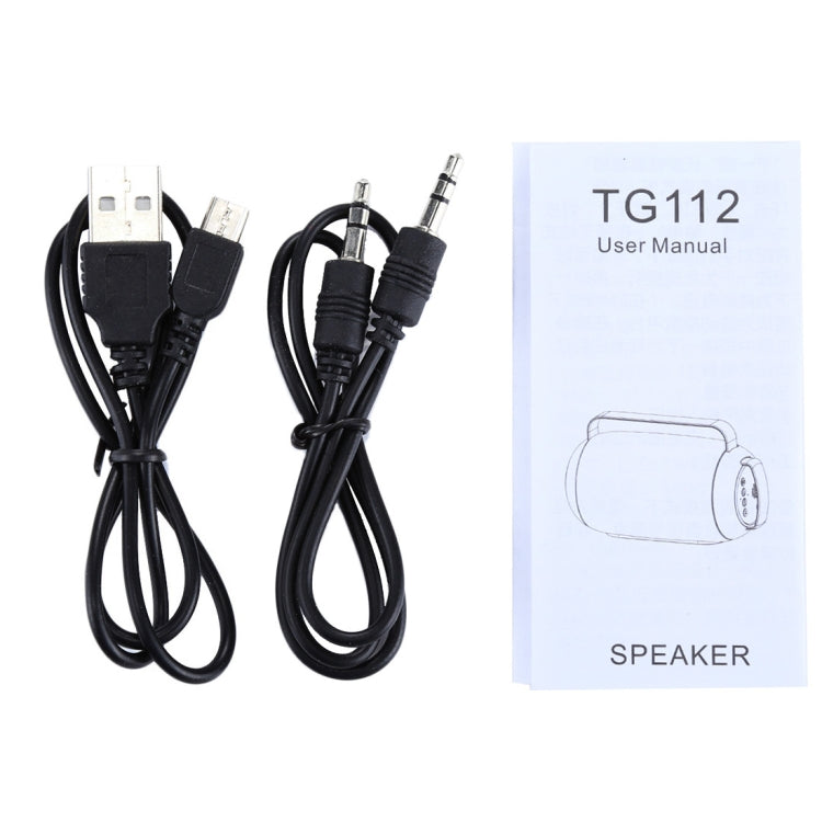 T&G TG112 Portable Bluetooth Speaker, with Mic & FM Radio Function, Support Hands-free & TF Card & U Disk Play(Black) by T&G
