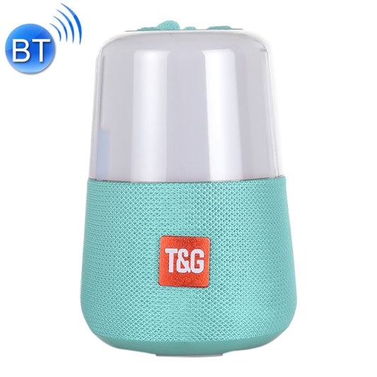 T&G TG168 Portable Wireless Bluetooth V5.0 Stereo Speaker with Handle, Built-in MIC, Support Flashing LED Light & TF Card & U Disk & AUX IN & FM(Cyan) by T&G