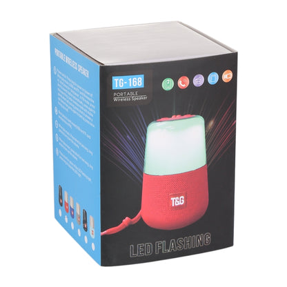 T&G TG168 Portable Wireless Bluetooth V5.0 Stereo Speaker with Handle, Built-in MIC, Support Flashing LED Light & TF Card & U Disk & AUX IN & FM(Cyan) by T&G