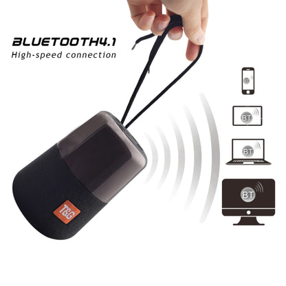 T&G TG168 Portable Wireless Bluetooth V5.0 Stereo Speaker with Handle, Built-in MIC, Support Flashing LED Light & TF Card & U Disk & AUX IN & FM(Cyan) by T&G