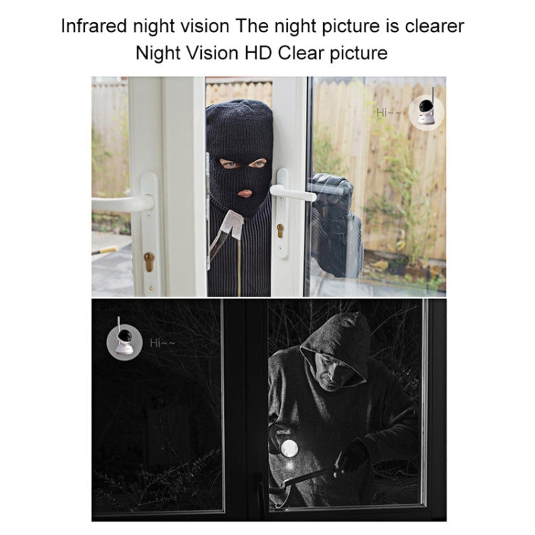 Indoor 4CH HD 1080P Security Wireless IP IR Camera Wifi Kit, Support Night Vision / PIR Detection / Two-Way Audio & Micro SD Card (128GB Max, IR Distance: 9m(White) by bashfashion
