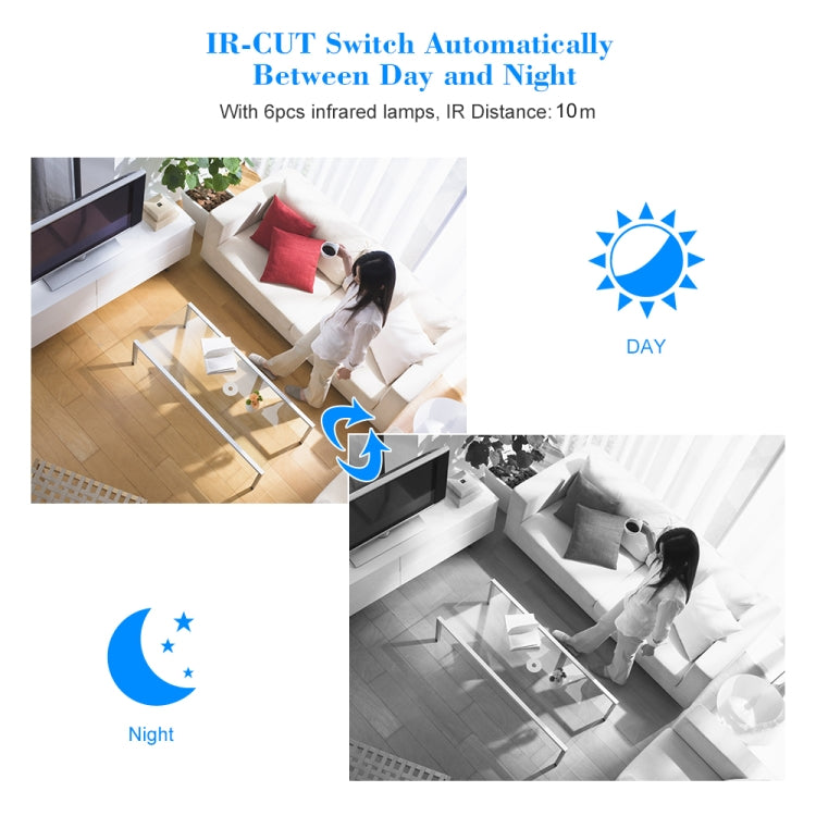 VESAFE VS-DC01 Security HD 720P Two-Way Audio Wireless Wifi IP Camera, Support Night Vision & PIR Detection & TF Card, IP54 Waterproof(White) by bashfashion