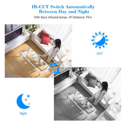 VESAFE VS-DC01 Security HD 720P Two-Way Audio Wireless Wifi IP Camera, Support Night Vision & PIR Detection & TF Card, IP54 Waterproof(White) by bashfashion