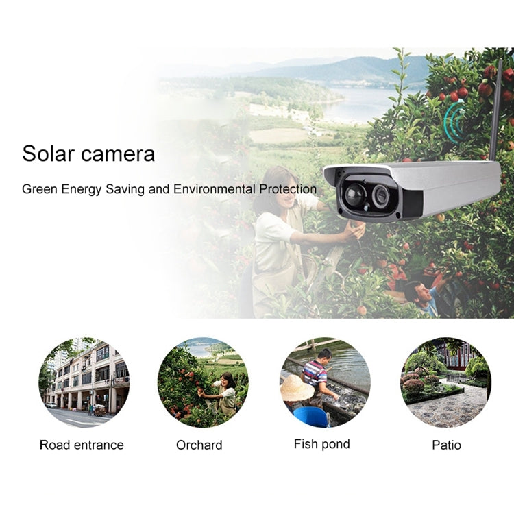 VESAFE VS-Y3 Outdoor HD 1080P Solar Power Security IP Camera, Support Motion Detection & PIR Wake up, IP66 Waterproof(White) by bashfashion