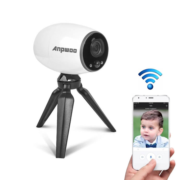 Anpwoo Cannon 1.3MP 960P 1/3 inch CMOS HD WiFi IP Camera With Tripod Holder, Support Motion Detection / Night Vision(White) by Anpwoo