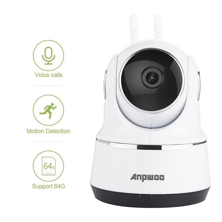 Anpwoo Guardian 2.0MP 1080P 1/3 inch CMOS HD WiFi IP Camera, Support Motion Detection / Night Vision(White) by Anpwoo