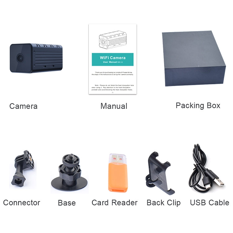 WD9 1080P WiFi Network Remote Monitoring Camera, Support Motion Detection / Infrared Night Vision / Two-way Voice Intercom by bashfashion