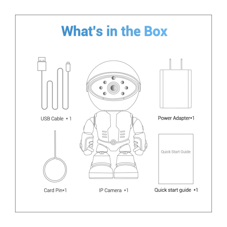ESCAM PT205 HD 1080P Robot WiFi IP Camera, Support Motion Detection / Night Vision, IR Distance: 10m, US Plug by ESCAM