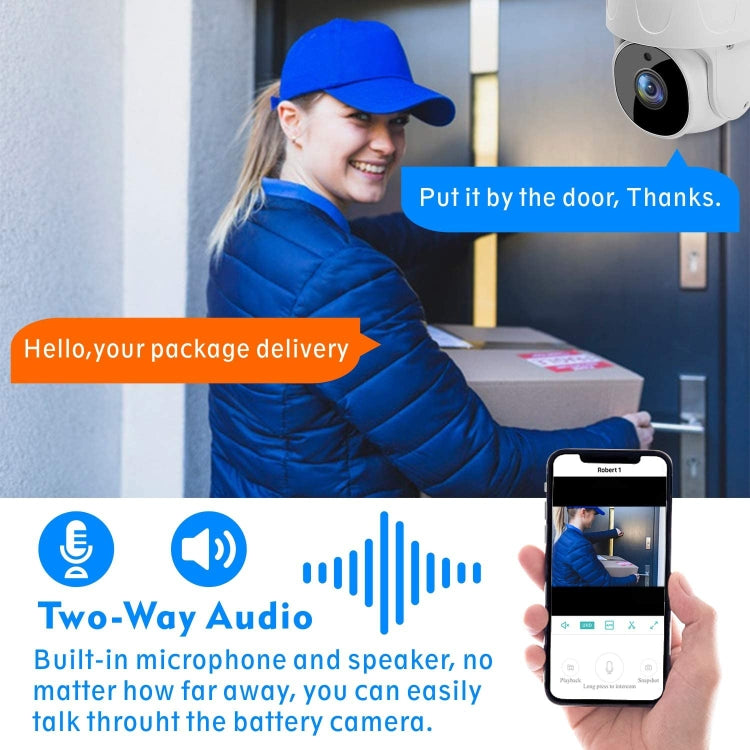Tuya QX45 1080P Full HD IP65 Waterproof 2.4G Wireless IP Camera, Support Motion Detection & Two-way Audio & Night Vision & TF Card, UK Plug by bashfashion