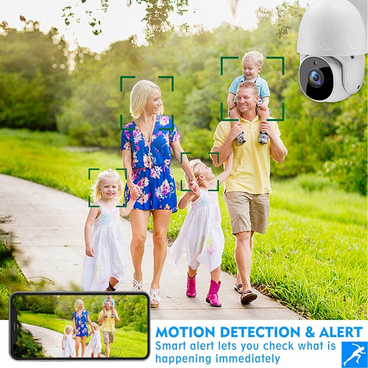 Tuya QX45 1080P Full HD IP65 Waterproof 2.4G Wireless IP Camera, Support Motion Detection & Two-way Audio & Night Vision & TF Card, EU Plug by bashfashion