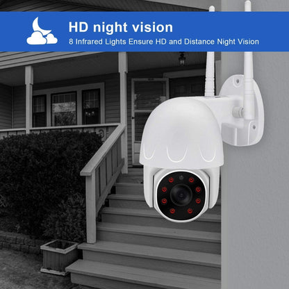 Tuya QX45 1080P Full HD IP65 Waterproof 2.4G Wireless IP Camera, Support Motion Detection & Two-way Audio & Night Vision & TF Card, US Plug by bashfashion