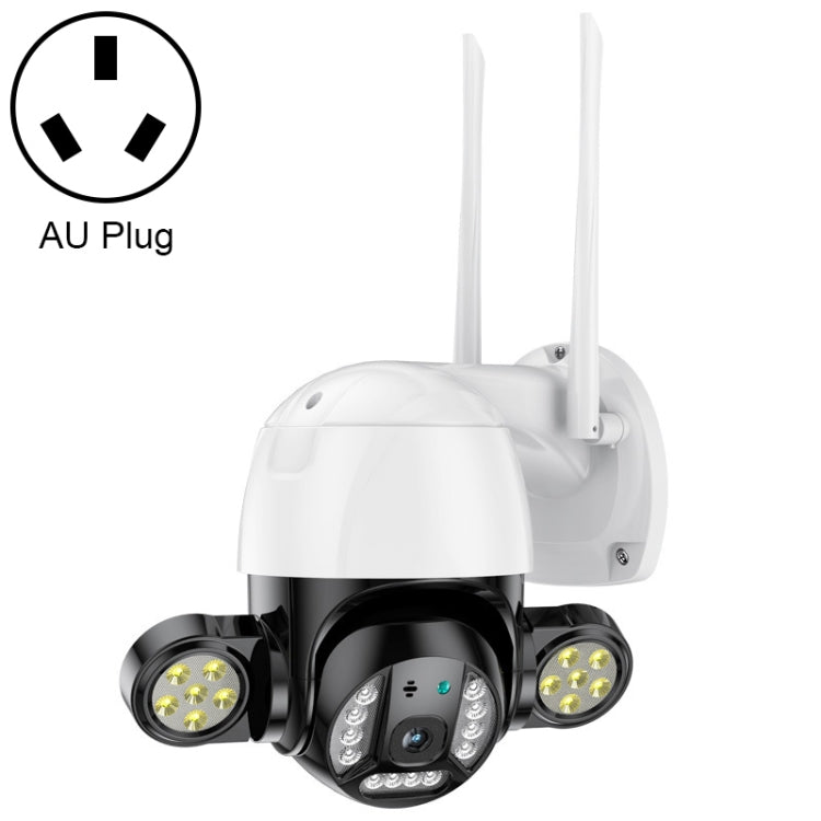 QX55 3.0 Million Pixels IP65 Waterproof 2.4G Wireless IP Camera, Support Motion Detection & Two-way Audio & Night Vision & TF Card, AU Plug by bashfashion