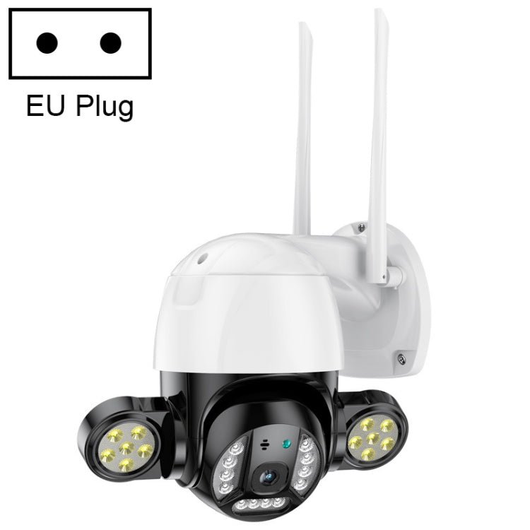 QX55 3.0 Million Pixels IP65 Waterproof 2.4G Wireless IP Camera, Support Motion Detection & Two-way Audio & Night Vision & TF Card, EU Plug by bashfashion