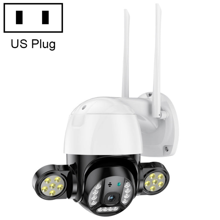 QX55 3.0 Million Pixels IP65 Waterproof 2.4G Wireless IP Camera, Support Motion Detection & Two-way Audio & Night Vision & TF Card, US Plug by bashfashion