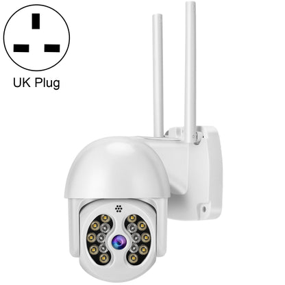Tuya QX56 3.0 Million Pixels IP66 Waterproof 2.4G Wireless IP Camera, Support Amazon Alexa & Google Home & Motion Detection & Two-way Audio & Full Color Night Vision & TF Card, UK Plug by bashfashion