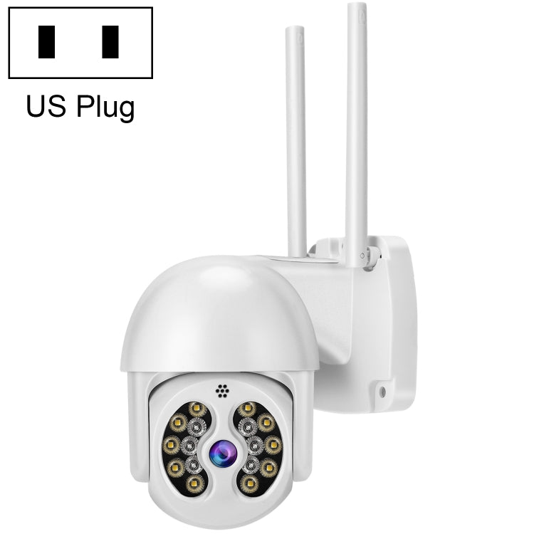 Tuya QX56 3.0 Million Pixels IP66 Waterproof 2.4G Wireless IP Camera, Support Motion Detection & Two-way Audio & Full Color Night Vision & TF Card, US Plug by bashfashion