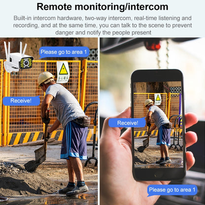 Difang DF-36Q Outdoor HD Surveillance IP Camera, Support Voice Intercom & Night Vision & Human Figure Detection & TF Card, WiFi + HD Fixed Version, EU Plug by Difang