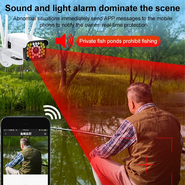 Difang DF-36Q Outdoor HD Surveillance IP Camera, Support Voice Intercom & Night Vision & Human Figure Detection & TF Card, WiFi + HD PTZ Rotation + Power-off Endurance, US Plug by Difang