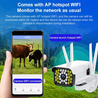 Difang DF-36Q Outdoor HD Surveillance IP Camera, Support Voice Intercom & Night Vision & Human Figure Detection & TF Card, WiFi + HD PTZ Rotation + Power-off Endurance, US Plug by Difang