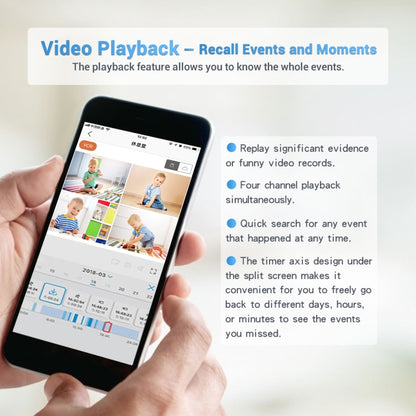 ESCAM WNK618 3.0 Million Pixels 8-channel Wireless Dome Camera HD NVR Security System, Support Motion Detection & Two-way Audio & Full-color Night Vision & TF Card, EU Plug by ESCAM