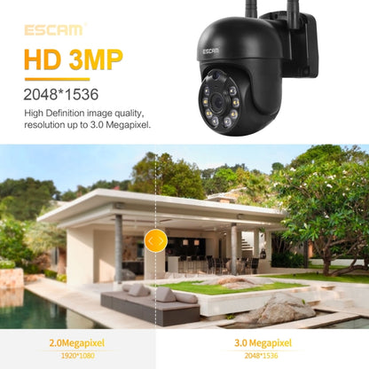 ESCAM WNK610 3.0 Million Pixels Wireless Dome IP Camera, Support Motion Detection & Two-way Audio & Full-color Night Vision & TF Card, AU Plug by ESCAM
