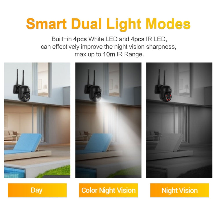 ESCAM WNK610 3.0 Million Pixels Wireless Dome IP Camera, Support Motion Detection & Two-way Audio & Full-color Night Vision & TF Card, EU Plug by ESCAM