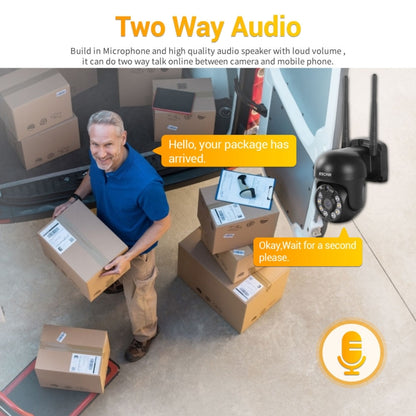 ESCAM WNK610 3.0 Million Pixels Wireless Dome IP Camera, Support Motion Detection & Two-way Audio & Full-color Night Vision & TF Card, UK Plug by ESCAM