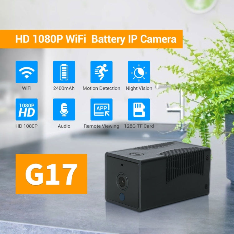 G17 2.0 Million Pixels HD 1080P Smart WiFi IP Camera, Support Night Vision & Two Way Audio & Motion Detection & TF Card, AU Plug by bashfashion